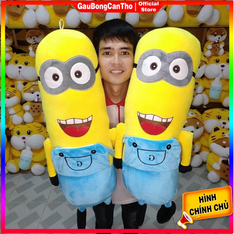 Gấu Minion Gối Ôm Dài Ôm Êm Mềm Mịn