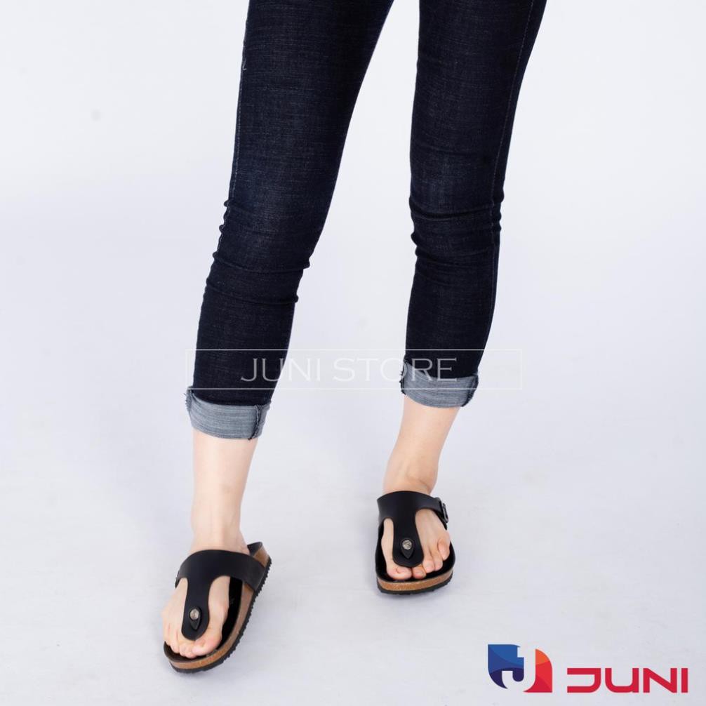 [DA PU-CHỐNG NƯỚC] PU07- Dép sandal xỏ ngón Unisex da PU, đế trấu Bioline Birken - Xuất khẩu châu Âu - Juni Store