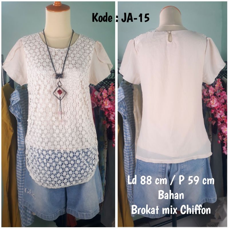 Nhập Khẩu Áo Blouse Chất Liệu Brokate Cao Cấp Hỗn Hợp Voan