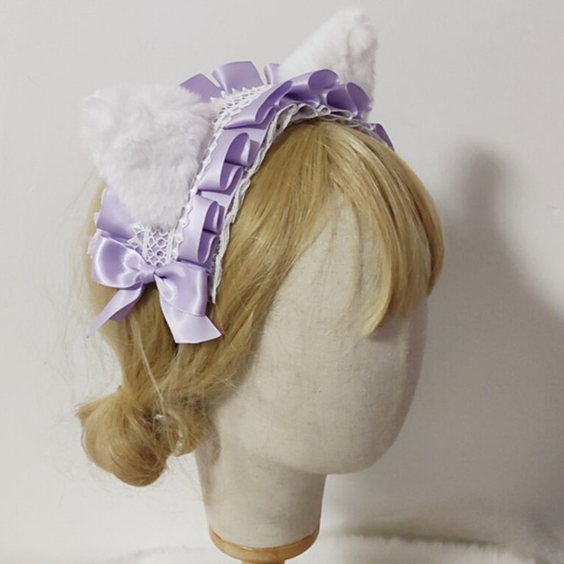 Băng Đô Nơ Tai Mèo Phong Cách Lolita Đáng Yêu