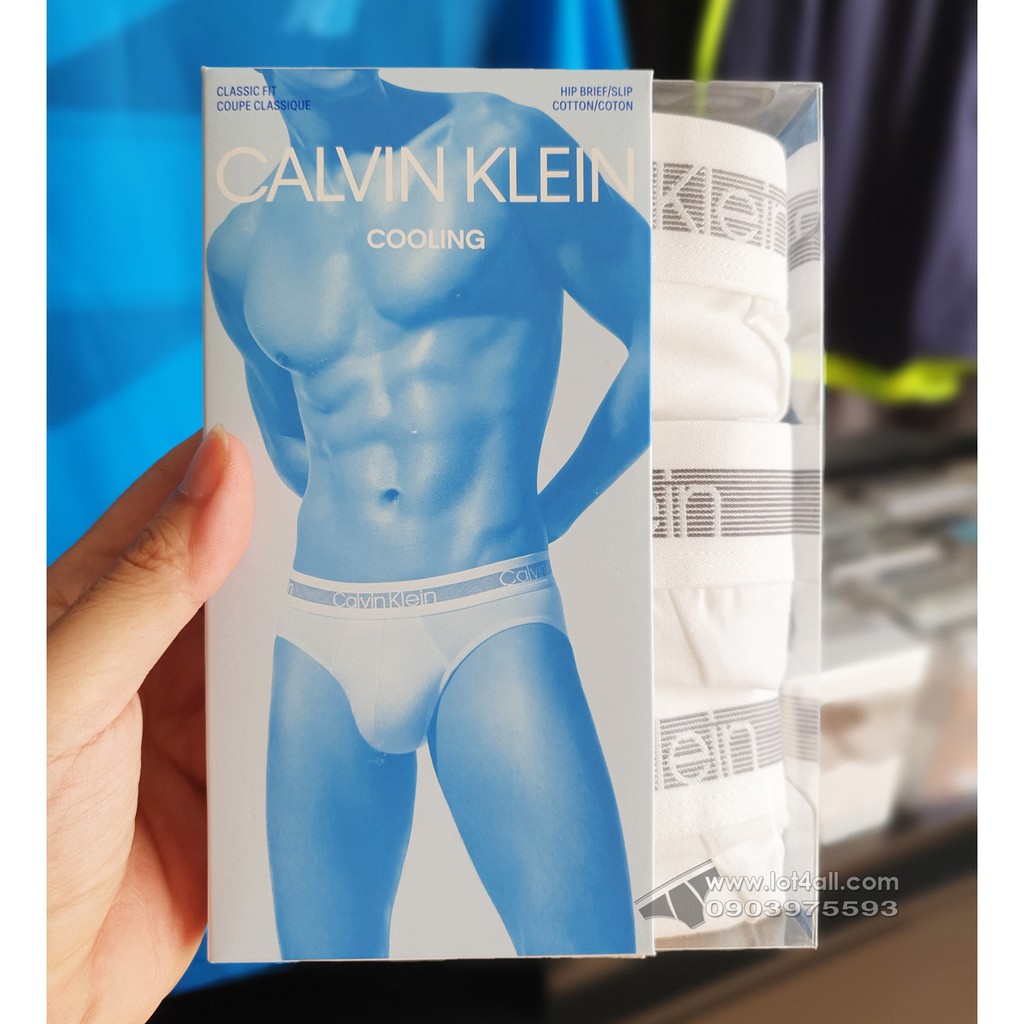 [AUT.] Quần lót nam Calvin Klein NB2142 Cooling Hip Brief 3-pack White