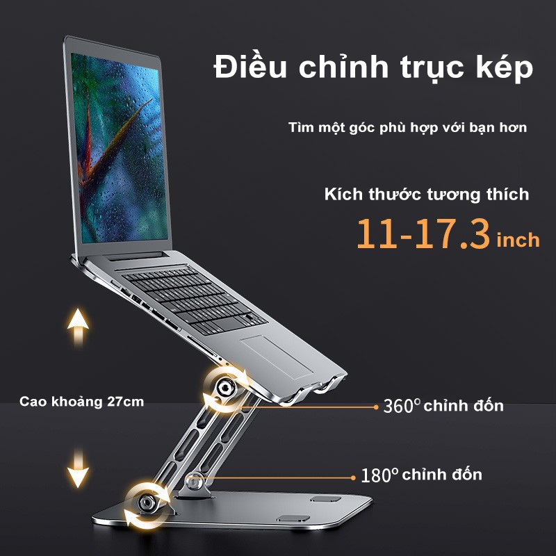 Giá Đỡ Máy Tính Xách Tay, Bàn Tiện Dụng Giá Đỡ Tản Nhiệt Chống Trượt Tương Thích Với ,Máy Tính Xách Tay 10 Đến 15.6 Inch