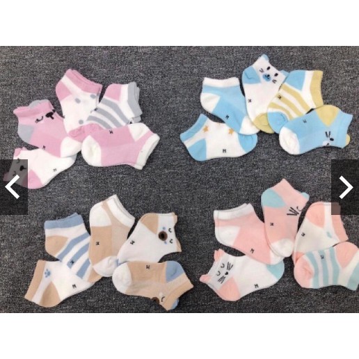 Tất Cho Bé💘FREESHIP GIỜ 0H,3H,6H,9H,12H,15H,18H,21H KV HÀ NỘI💘Sét 5 Đôi Tất Lưới Kids Socks Loại Đẹp