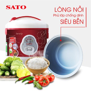 Nồi cơm điện SATO S12-26A 1.2L (Màu đỏ)