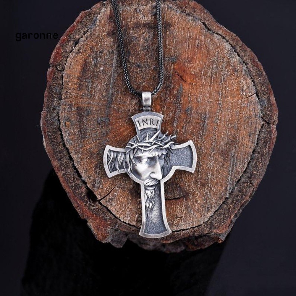 Dây chuyền mặt hình chúa Jesus trên thánh giá thời trang nam