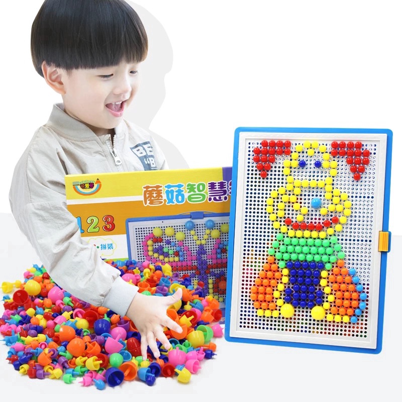 Bộ đồ chơi gắn nút tạo hình sáng tạo cho trẻ em