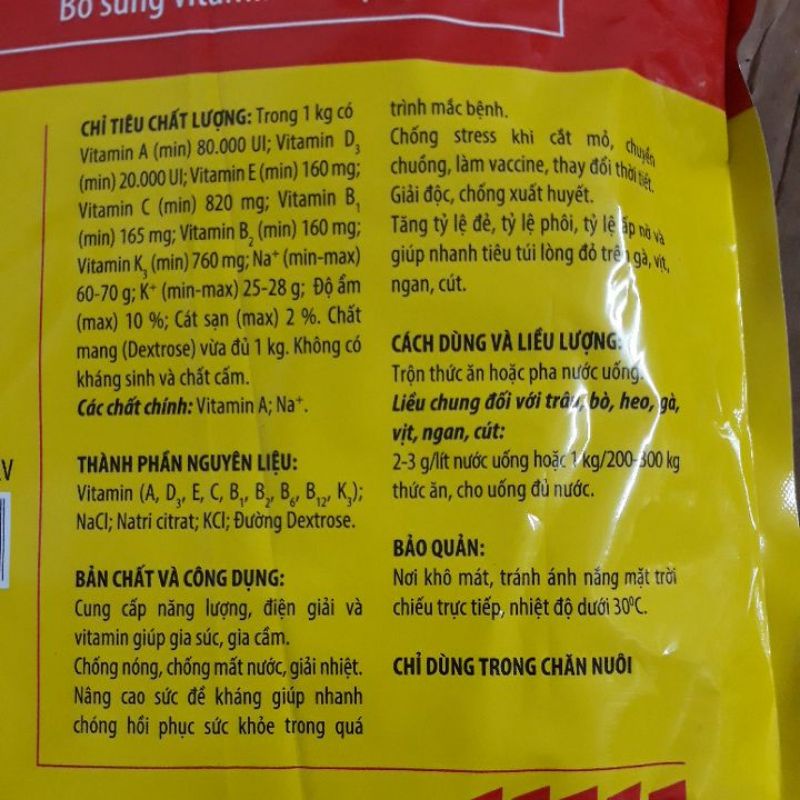 1kg Unilyte Vit C - Bổ sung điện giải và vitamin cho vật nuôi