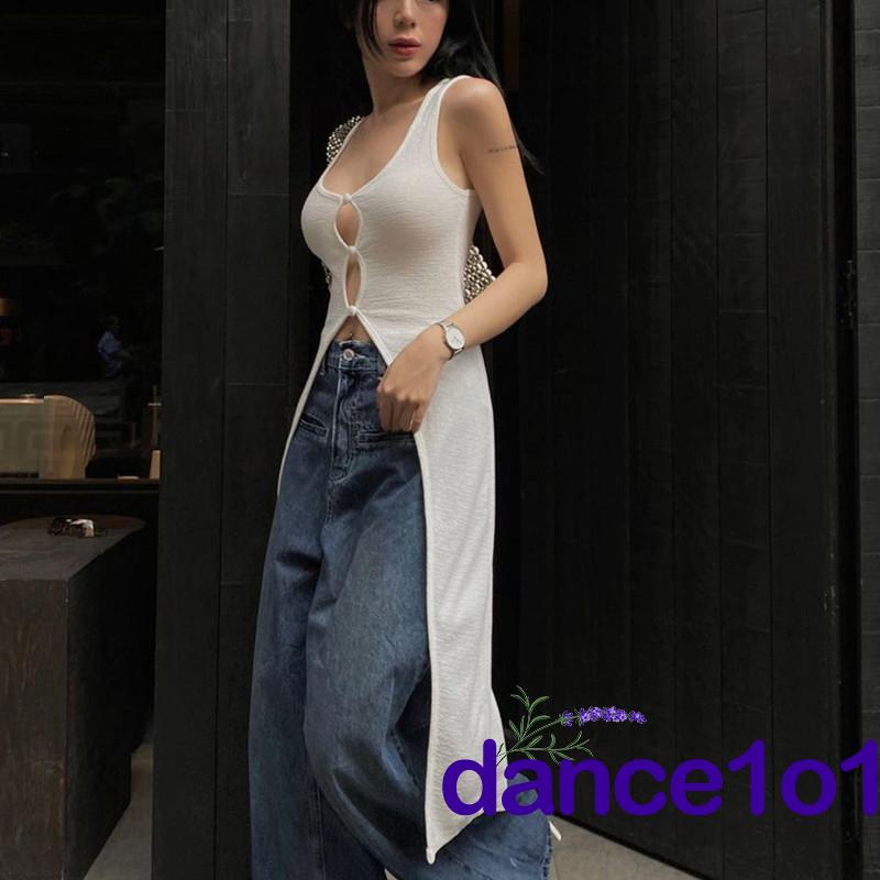 ✪Hv♔Áo Tank Top Cổ Chữ U Màu Sắc Thanh Lịch