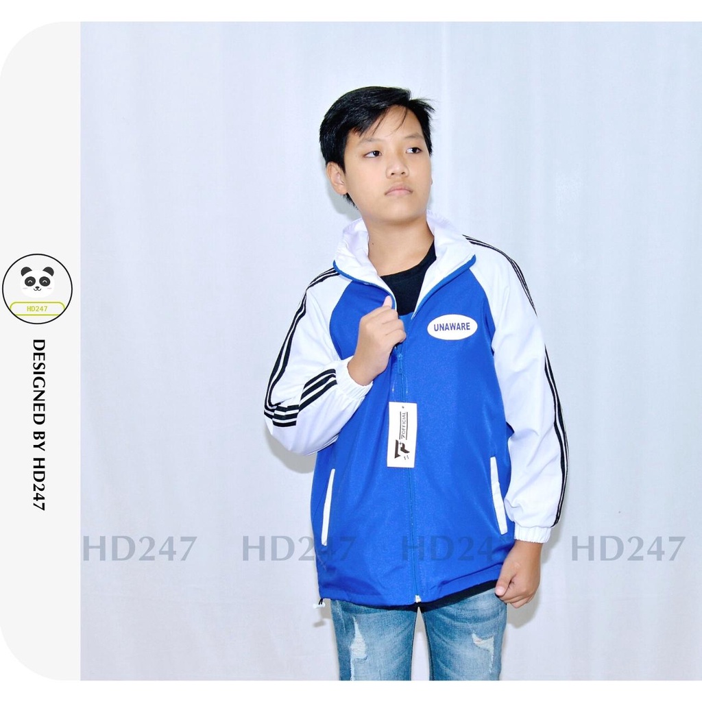 Áo khoác bé trai bé gái unisex dù 2 lớp in chữ UNAWARE cute HD247 0325 X