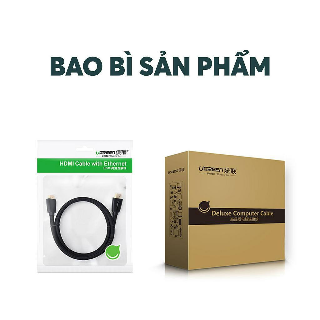 Cáp HDMI 2.0 Ugreen HD118 Tốc độ truyền tải dữ liệu 18Gbps | Độ phân giải 3D 4K*2K 4096x2160p/30Hz | Bảo Hành 18th