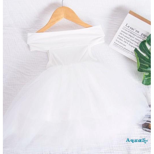 Đầm Xoè Tulle Sát Nách Cho Bé Gái