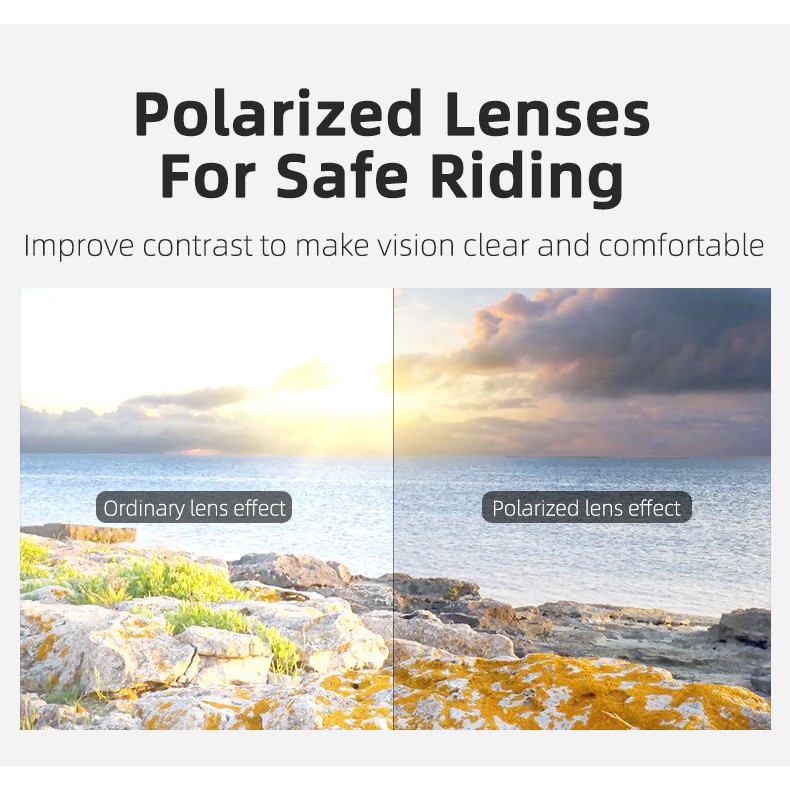 Rockbros Kính Mát Phân Cực 5 Tròng Bảo Vệ Khi Đạp Xe / Câu Cá / Đạp Xe Thể Thao Ngoài Trời Cho Nam Và