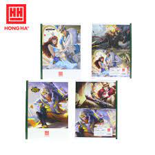 Vở thếp dán gáy 5 sao Hồng hà 80 trang hình phong phú, dày dặn, chống lóa chống cận