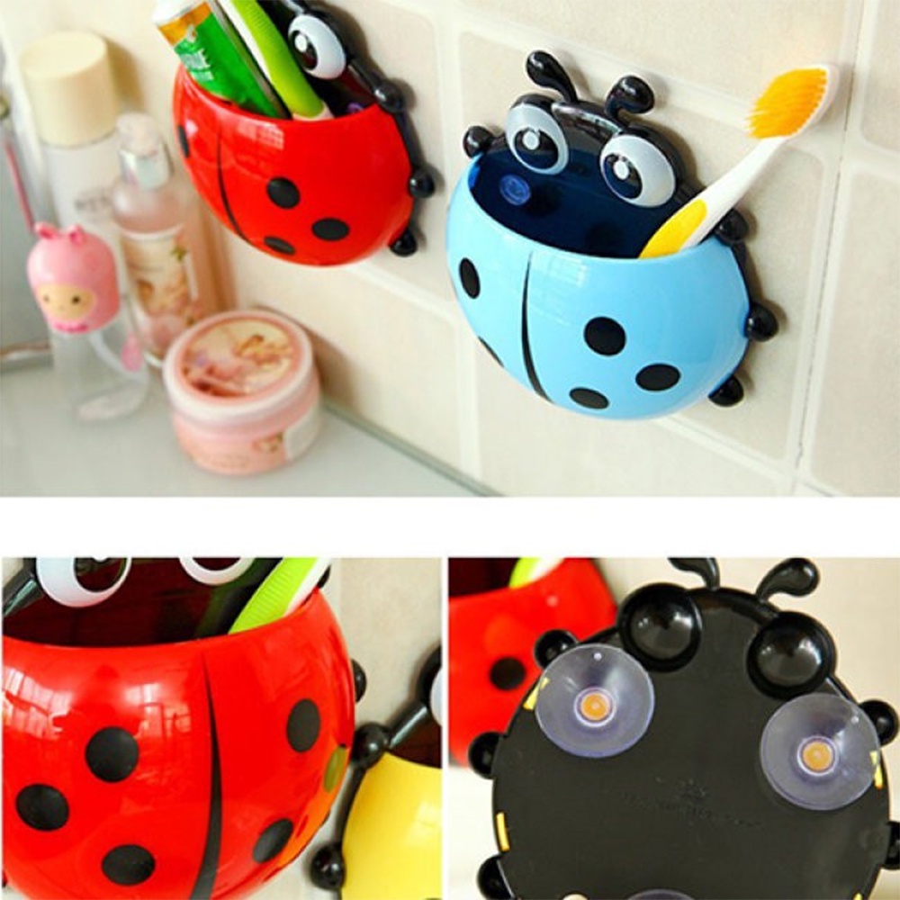 [Tổng Kho Sỉ] Giá Treo Để Bàn Chải, Tuýp Kem Đánh Răng HÌNH CON BỌ Rùa Ngộ Nghĩnh - Kệ Hút Chân Không Treo Tường