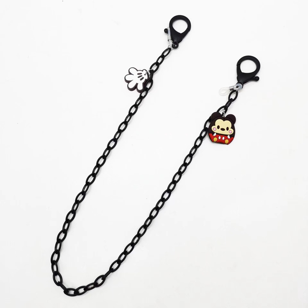 Dây Xích Gắn Kính Đeo Mắt Chống Thất Lạc Bằng acrylic 58cm Họa Tiết Hoạt Hình Dễ Thương Đa Năng