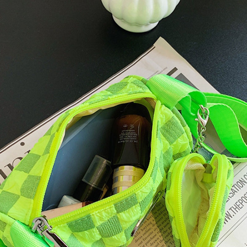 Túi Đeo Vai Họa Tiết Kẻ Sọc Nhiều Màu Sắc Thời Trang Cho Nữ