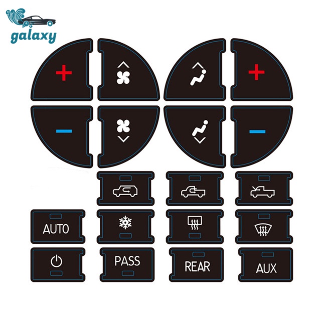 2 miếng dán nút điều khiển AC Dash cho xe hơi