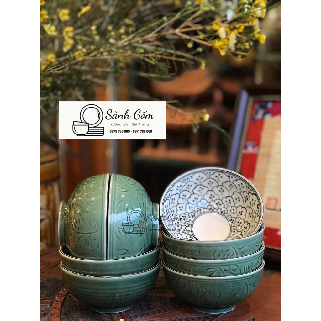 SET 10 BÁT CƠM BÁT TRÀNG - MẪU VẼ ĐA DẠNG