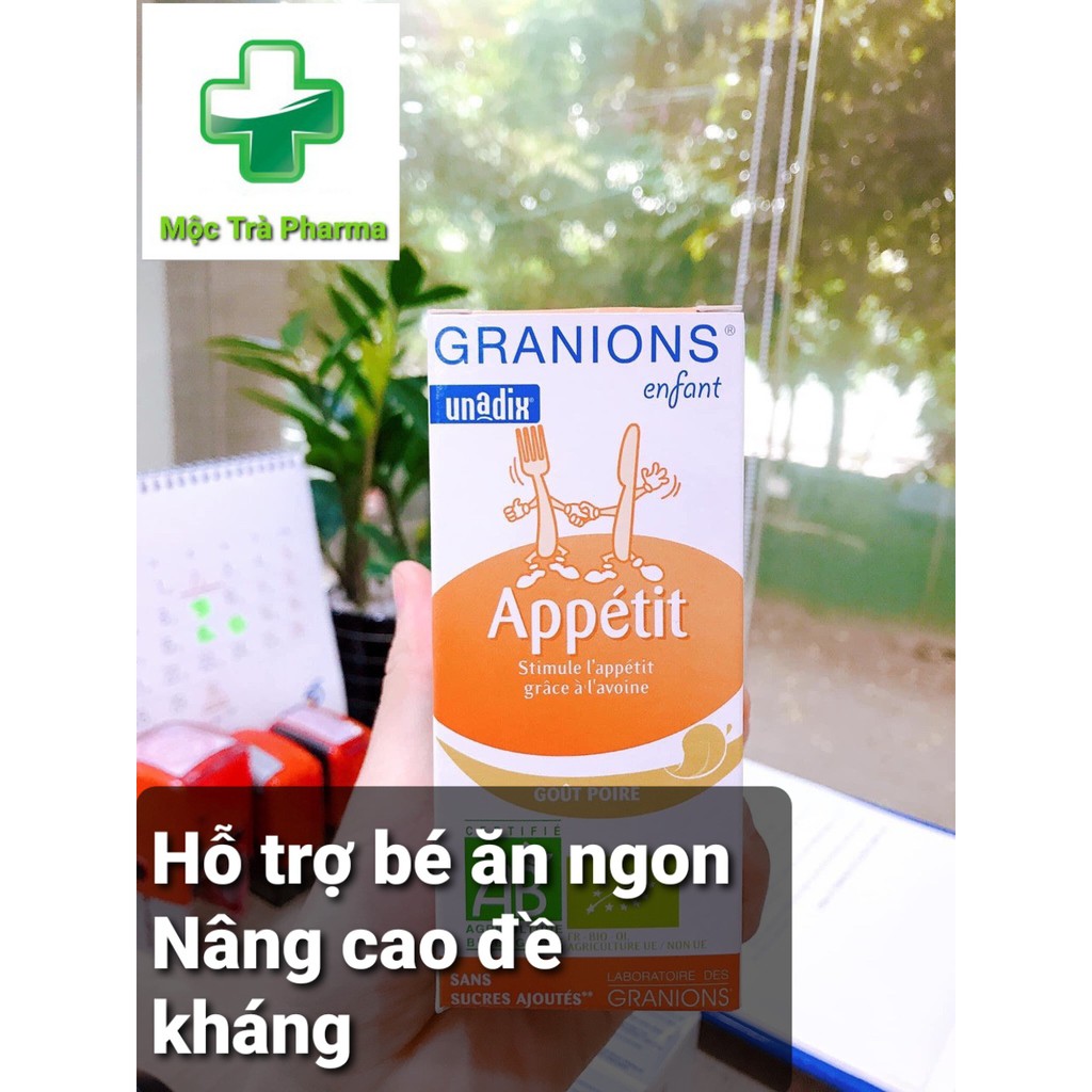 Siro Ăn Ngon Appetit Granions- (Nhập khẩu Pháp) - Kích thích ăn uống ở trẻ em biếng ăn- Chai 125ml