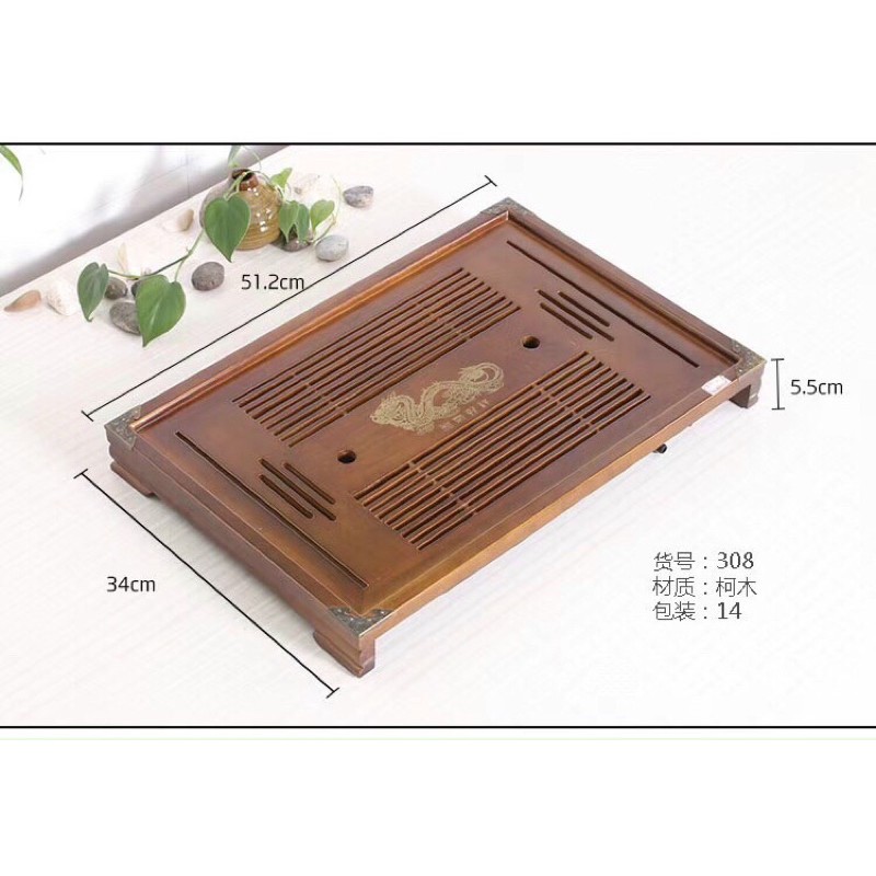 Khay gỗ ấm chén từ gỗ sồi đỏ