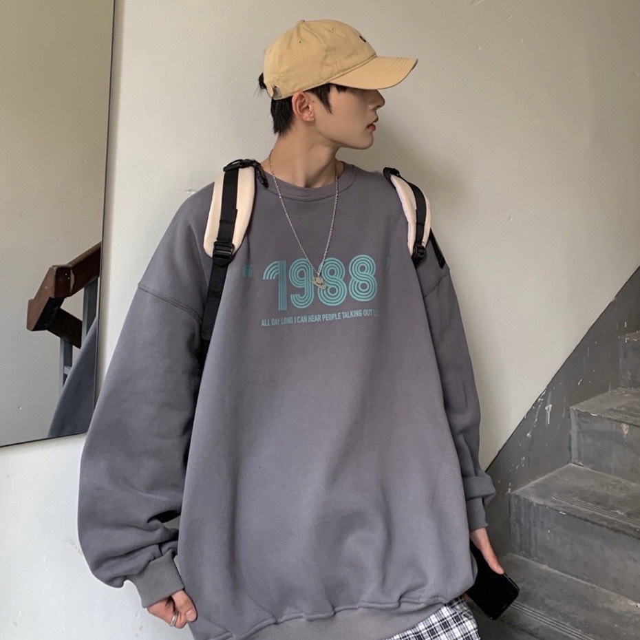 Áo Sweater , áo nỉ 1988 dáng rộng form trung rộng phong cách ulzzang | BigBuy360 - bigbuy360.vn