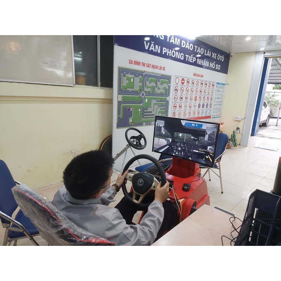 Bộ vô lăng chơi game, học lái xe kèm cabin Winner