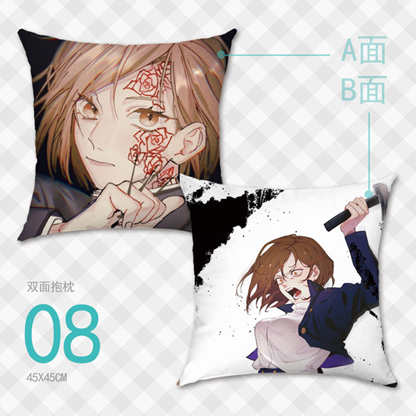 1 Vỏ Gối In Hình Jujutsu Kaisen Gojo Satoru Itadori Yuuji Kích Thước 45Cm x