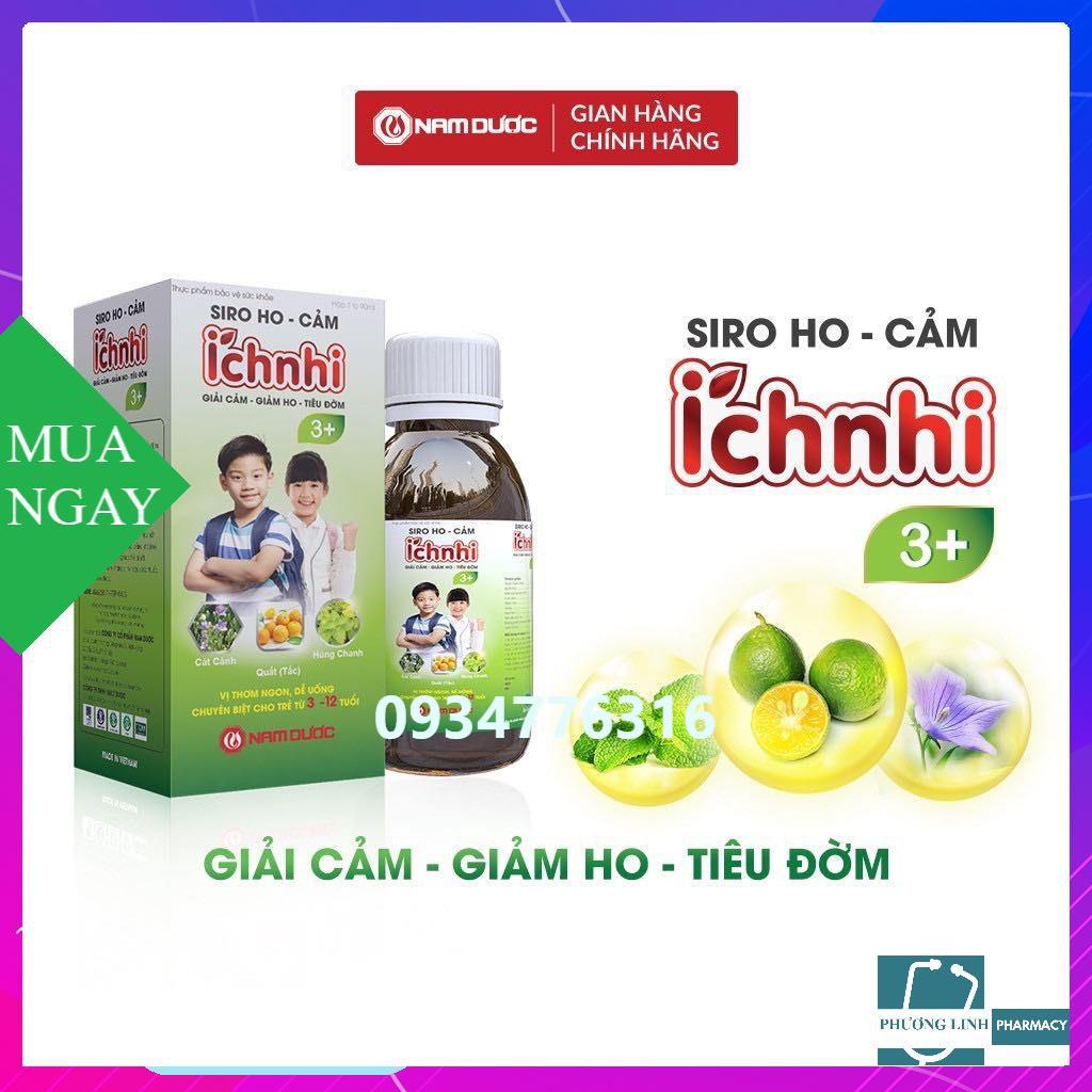 Siro ho cảm ich nhi 3+ giúp bé giải cảm giảm ho tiêu đàm, chai 90ml