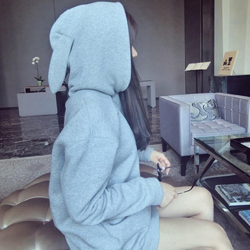 FREESHIP ĐƠN 99K_ Áo hoodie phối tai thỏ thời trang xinh xắn cho nữ