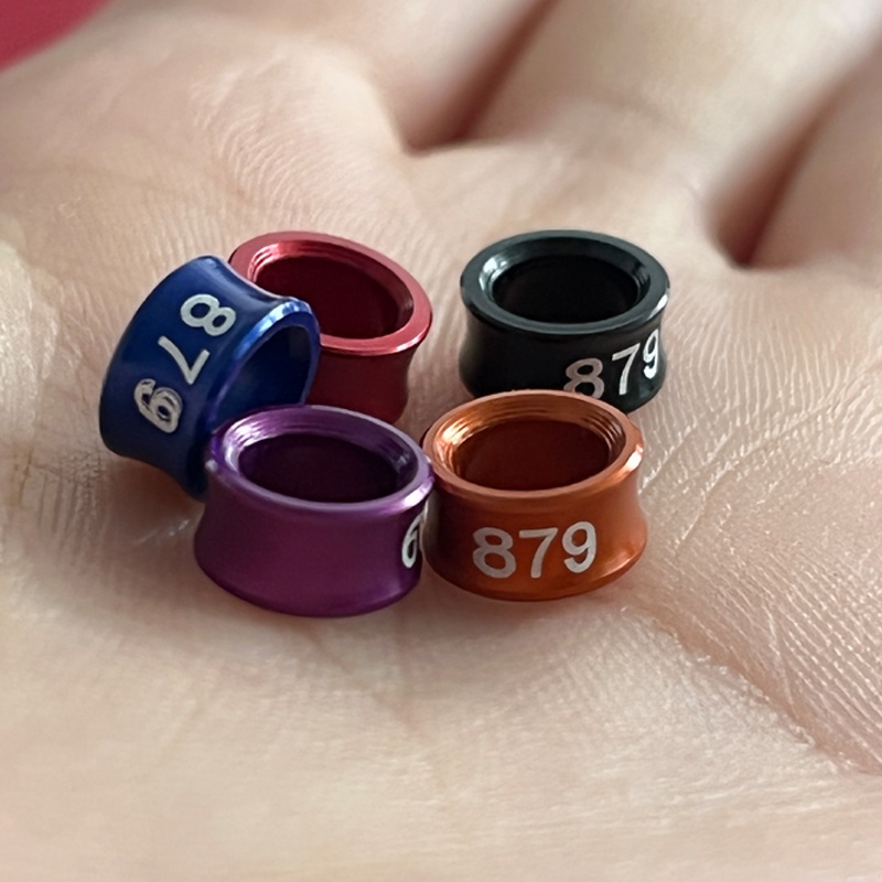 5 pcs vòng đeo chân cho chim vẹt 4mm, nhẫn đeo chân vẹt có nhiều màu sắc