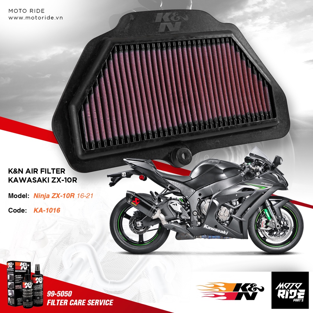 K&amp;N KA-1016 LỌC GIÓ ĐỘ CHO KAWASAKI NINJA ZX-10R