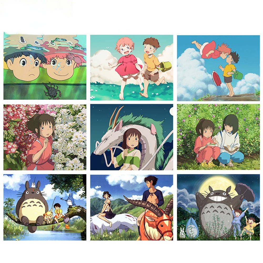 Tranh Sơn Dầu Trang Trí Hình Anime Spirited Away (Tự Sơn)