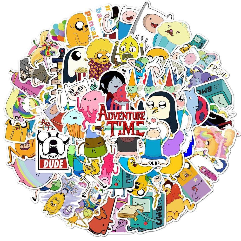 Set 100 Nhãn Dán Hoạt Hình Adventure Time Trang Trí Đa Ứng Dụng