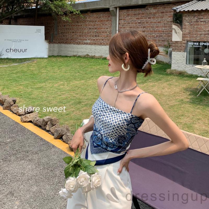 Áo Hai Dây In Họa Tiết Độc Đáo Dành Cho Nữ