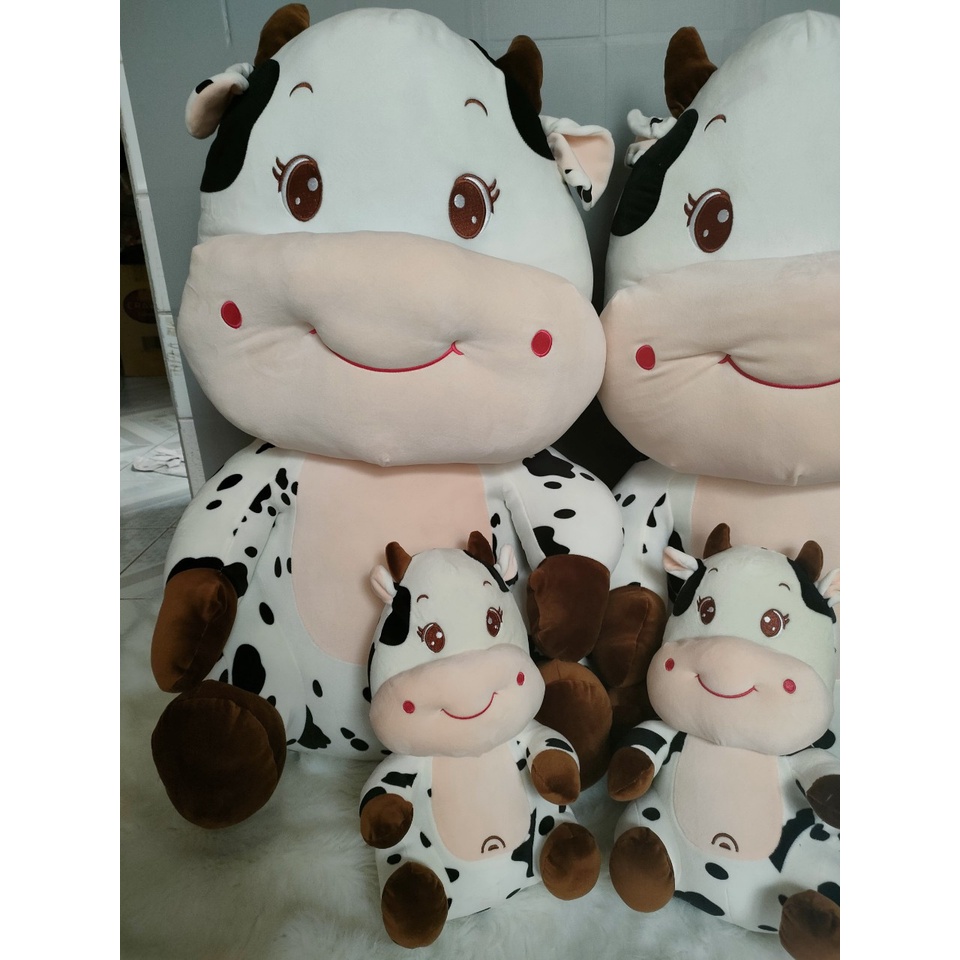 Gấu Bông Bò Sữa Ngồi 80cm To Khổng Lồ Cute Dễ Thương tphcm, Thú Nhồi Bông Bò Sữa, Bò Nhồi Bông, Gấu Bông Con Bò Qùa Tặng