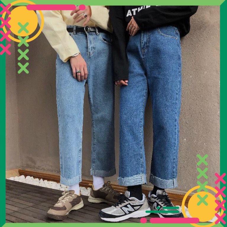 Quần JEAN Nam ống rộng HÀN QUỐC quần baggy jeans ống rộng cao cấp quần áo nam nữ Shop full tag tem logo
