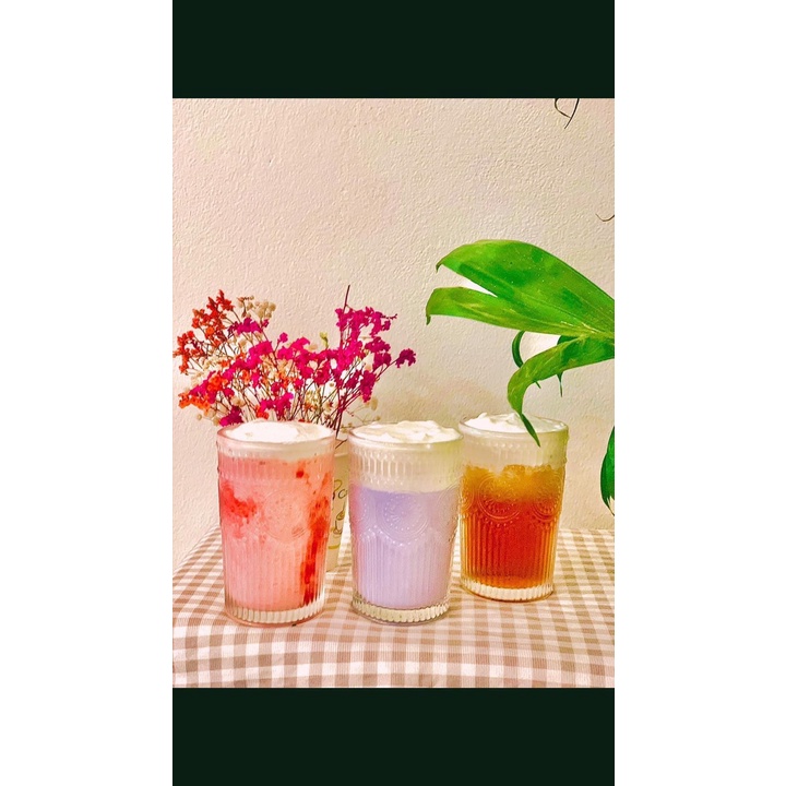 Cốc thuỷ tinh khắc hình hoa hướng dương vintage dùng uống nước trà cafe decor trang trí ly thuỷ tinh giá rẻ MinHome CTT5