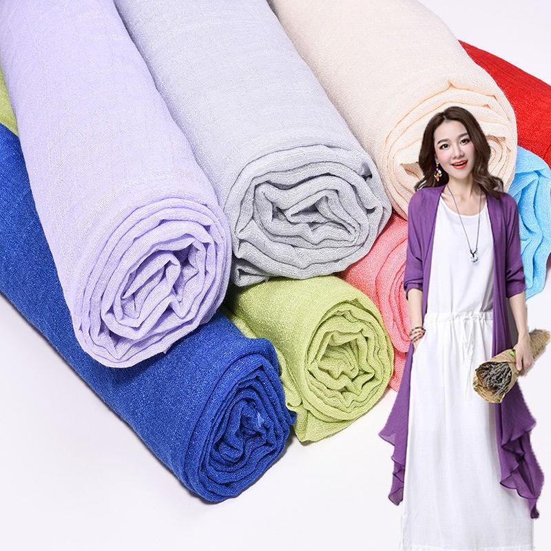 Vải Lanh Cotton Màu Trơn Phong Cách Trung Hoa