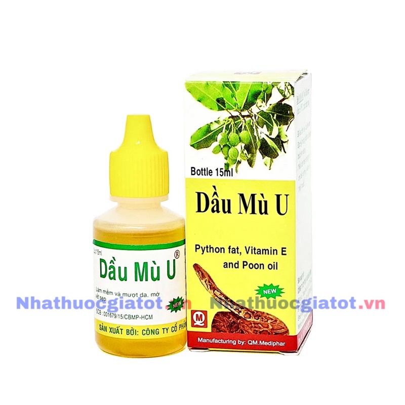 Dầu mù u chấm bỏng/phỏng, mụn nhọt, ghẻ lở