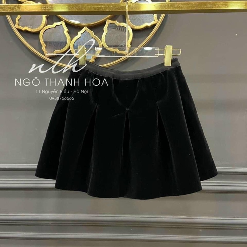 CHÂN VÁY NHUNG DÁNG XOÈ