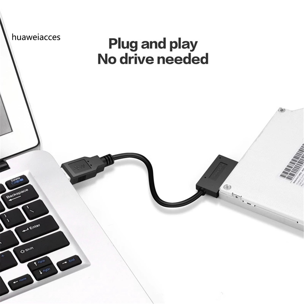 Cáp Chuyển Đổi Hua-Usb 2.0 Sang Mini Sata Ii 6 + 7 13pin Cho Ổ Đĩa Dvd / Cd Rom