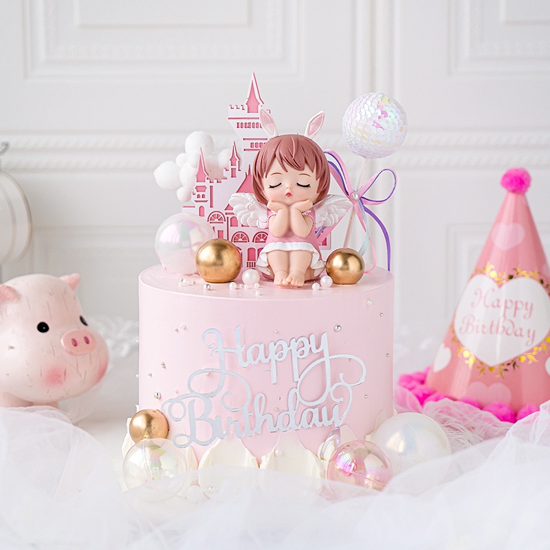 Phụ Kiện Trang Trí Bánh Kem Hình Thiên Thần Dễ Thương