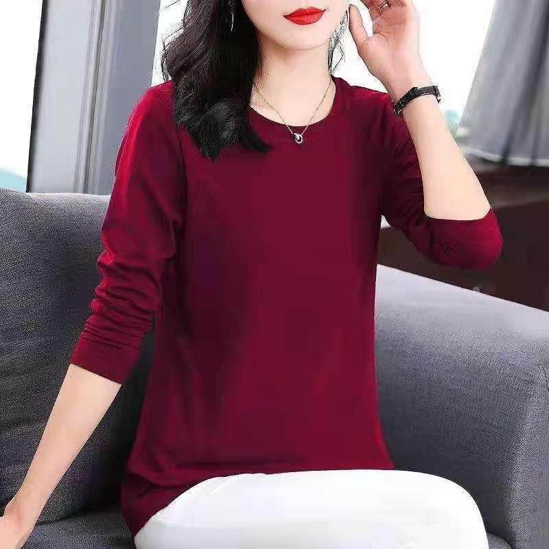 Áo thun tay dài plus size cho phụ nữ trung niên