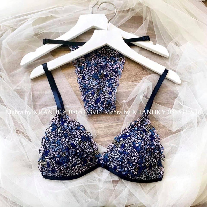 Bộ bralette xanh hoa nhí màu (khách đặt từ 2 bộ tự chọn bất kì)
