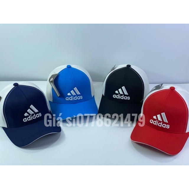 Nón kết kaki vá lưới - mũ lưỡi trai phối màu thêu chữ thể thao thời trang