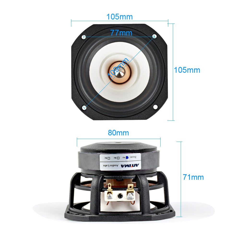Set 1 loa 4 inch AIYIMA 4 8 Ohm 30w Hifi chuyên dụng chất lượng cao