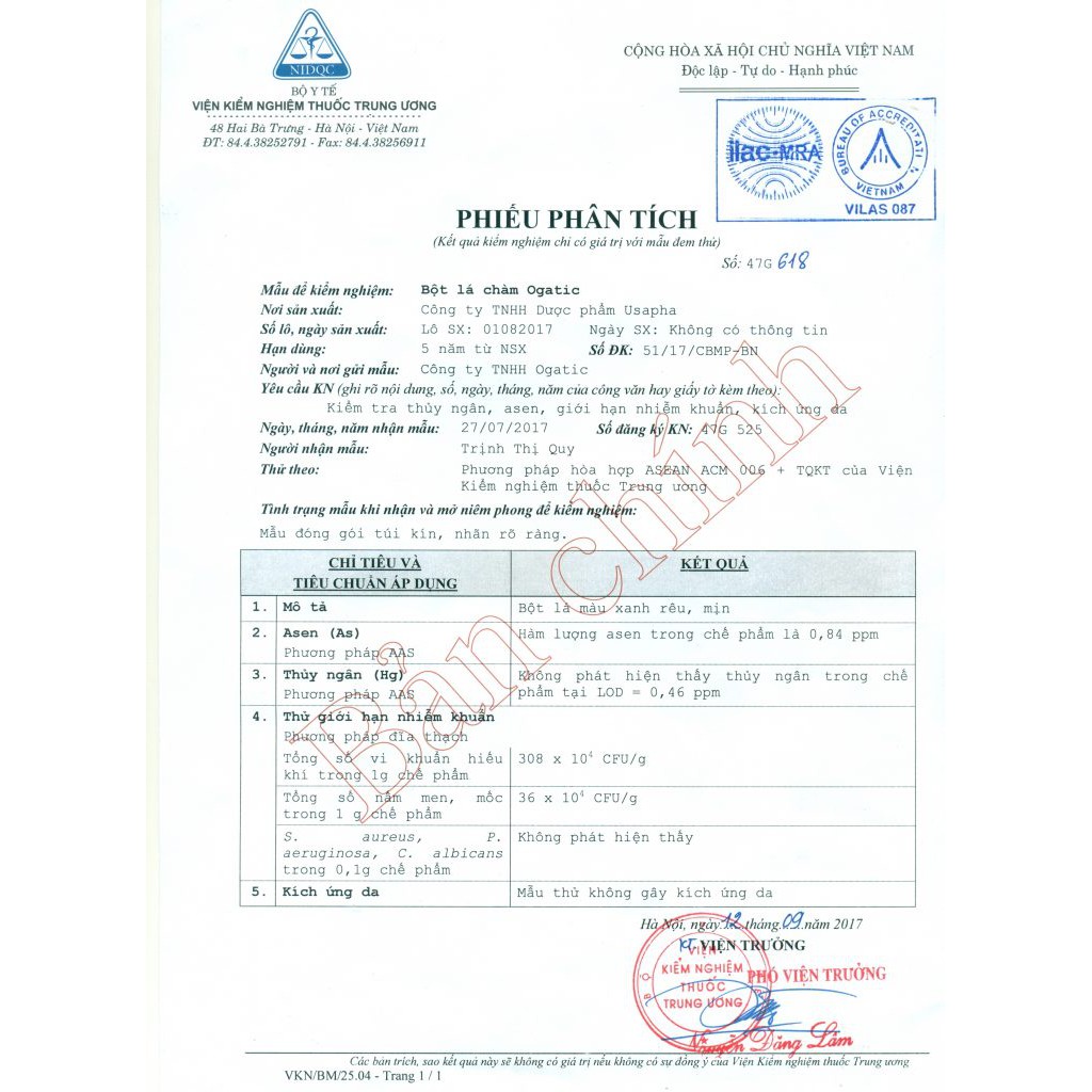 Bột Lá Nhuộm Tóc Ogatic Màu Đen