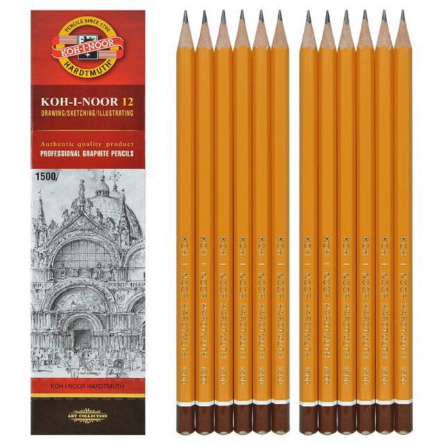 Bút chì tiệp KOH-I-NOOR 1500 (HB và 2B)