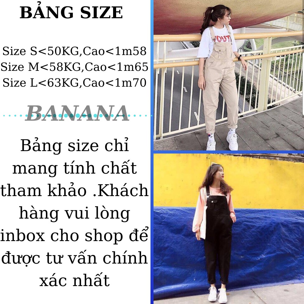 🍀FREE SHIP🍀Quần yếm , Quần kaki baggy 2 túi ngực Unisex