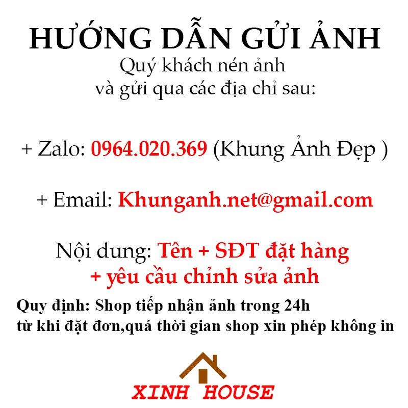 Khung Ảnh Vuông Treo Tường - Bảo Hành Gãy, Vỡ - Hỗ Trợ In Hình